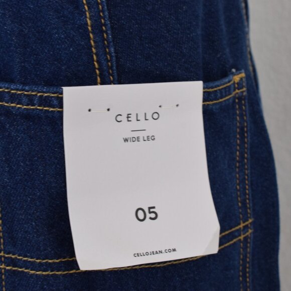 NWT Cello Dark Wash High Rise Wide Leg Carpenter Jeans size 5 - Picture 11 of 11